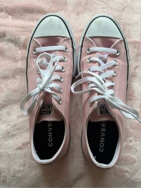 Converse Platform Pink Low Top Canvas Sneakers